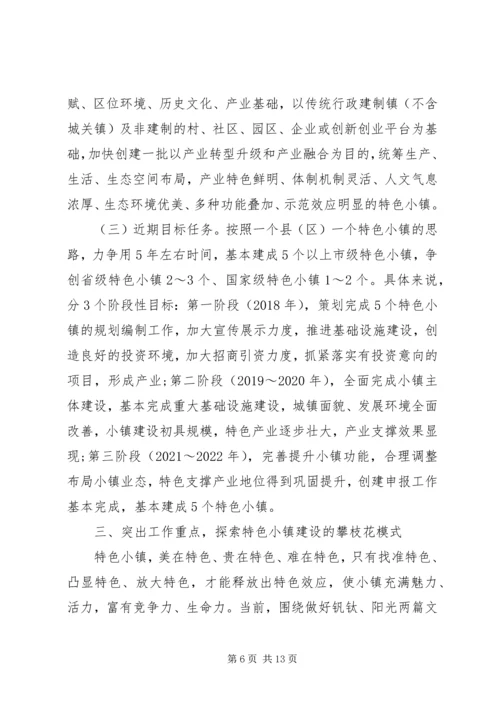 在全市特色小镇建设推进会上的讲话.docx