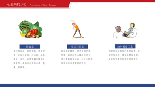 心脏血管疾病的预防和治疗通用PPT模板