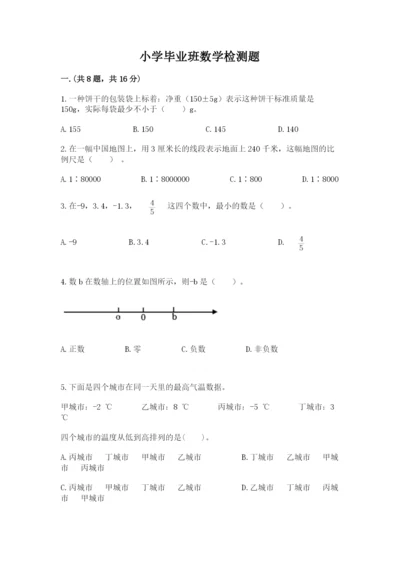 小学毕业班数学检测题附答案【能力提升】.docx