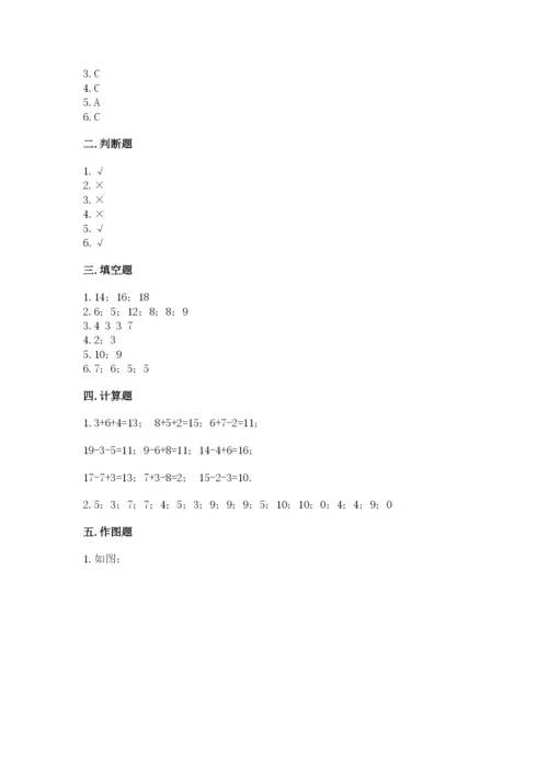 人教版一年级上册数学期末测试卷含答案【预热题】.docx