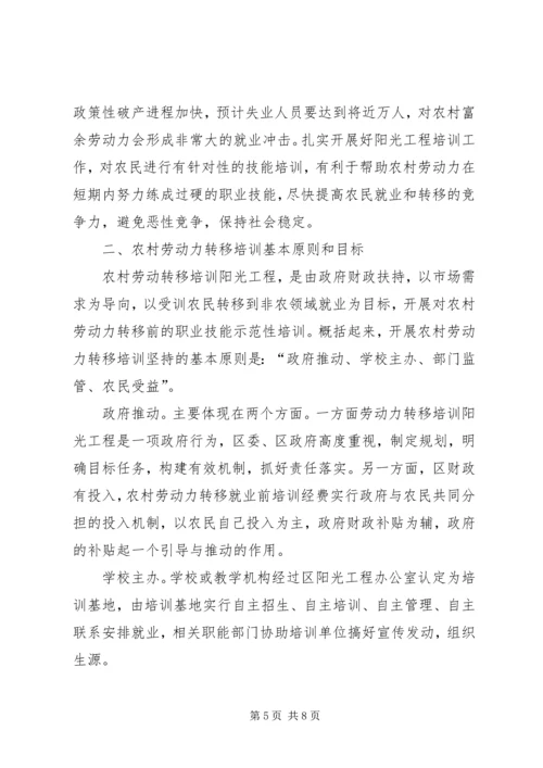 农村劳动力转移阳光工程讲话 (4).docx