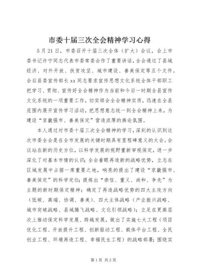 市委十届三次全会精神学习心得 (3).docx