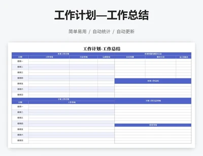 工作计划—工作总结