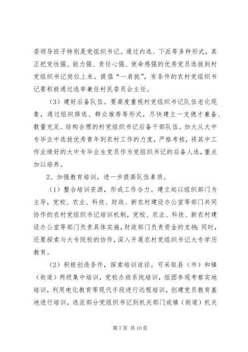 村党组织书记队伍建设存在的问题及对策精编.docx