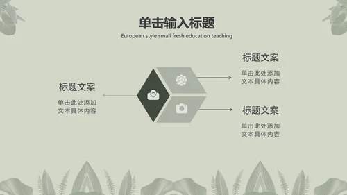 灰色简约INS风北欧小清新植物教育教学PPT模板