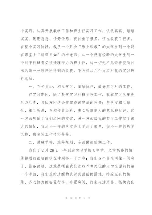 师范生个人顶岗实习总结范文.docx