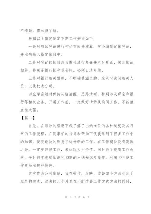 实习出纳工作总结范文参考.docx