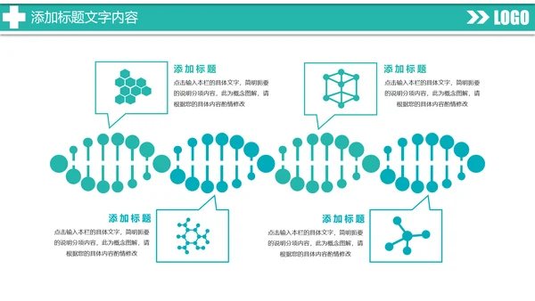 时尚扁平化医疗工作汇报医学研究PPT模板