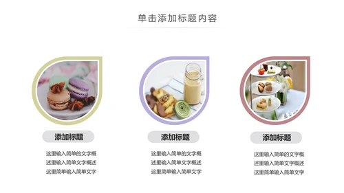 简约美味饮品下午茶甜点茶餐厅ppt模板