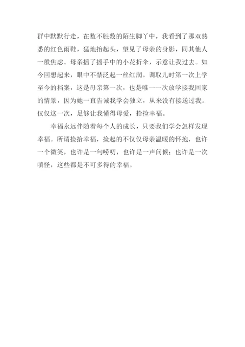 捡拾幸福作文800字-6.docx