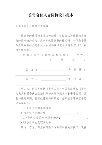 公司合伙人合同协议书范本.docx