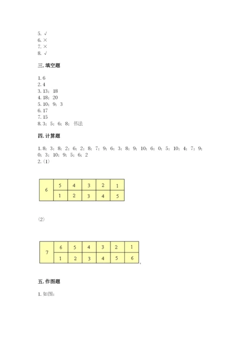 人教版一年级上册数学期末测试卷带答案（实用）.docx