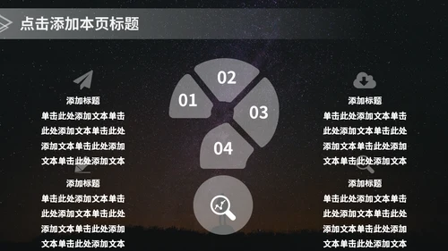 星空主题商务汇报通用PPT模板