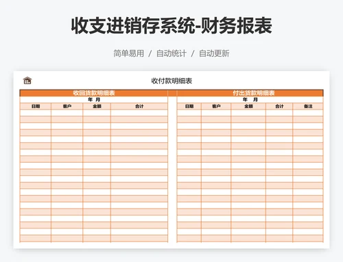 收支进销存系统-财务报表