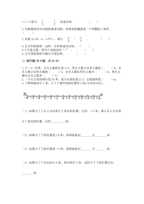 小学数学六年级下册期末测试卷（预热题）word版.docx