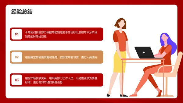 红色简约工作总结汇报PPT模板