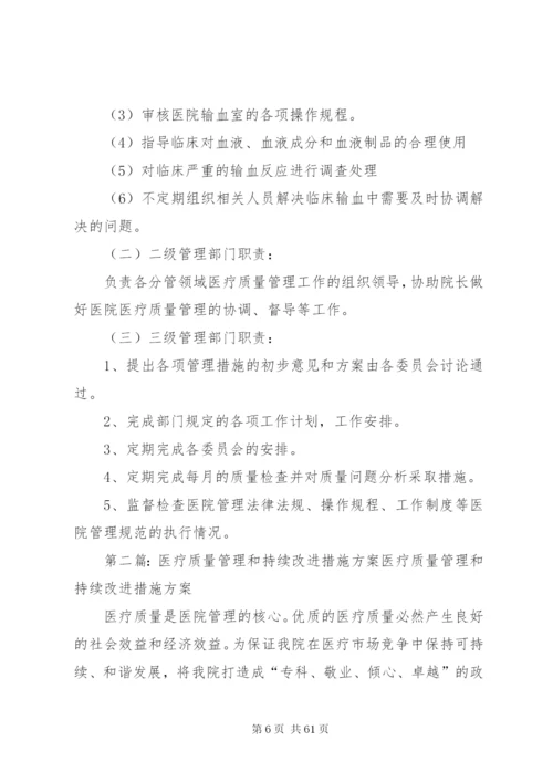 医疗质量管理和持续改进措施方案.docx