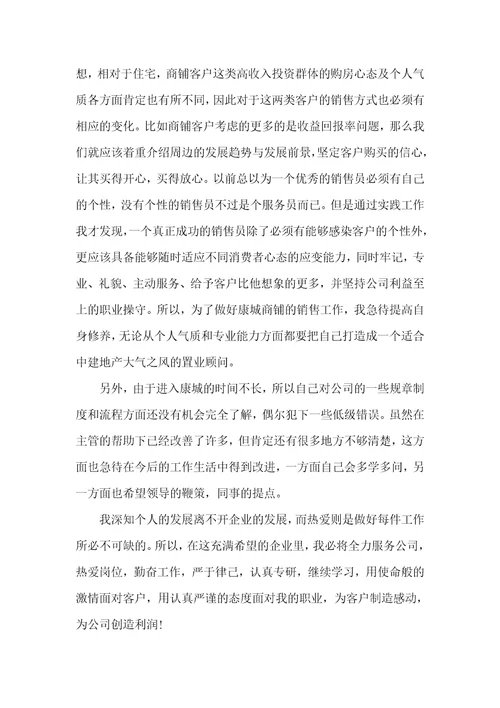 置业顾问的工作总结