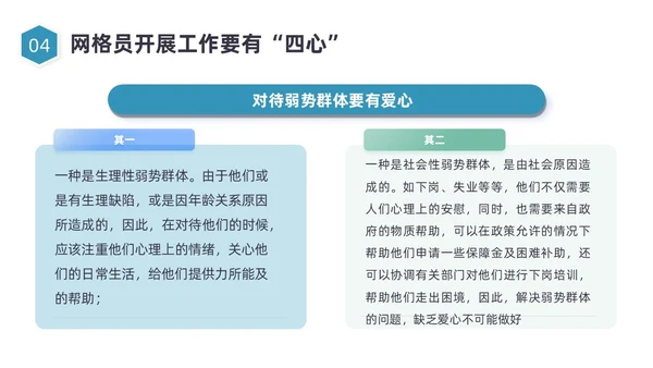 蓝色图形简约网格员培训培训PPt员工培训