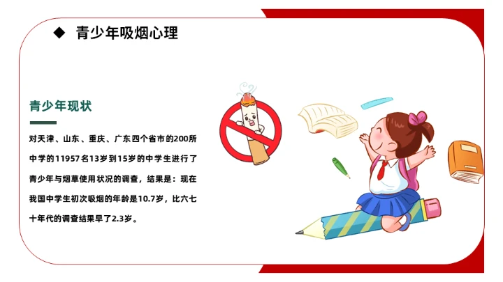 创无烟学校禁烟课件通用PPT模板