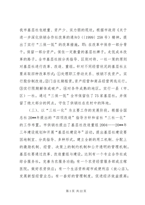 基层供销合作社建设的调研报告.docx