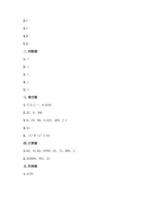 人教版四年级下册数学期中测试卷带答案【培优A卷】.docx