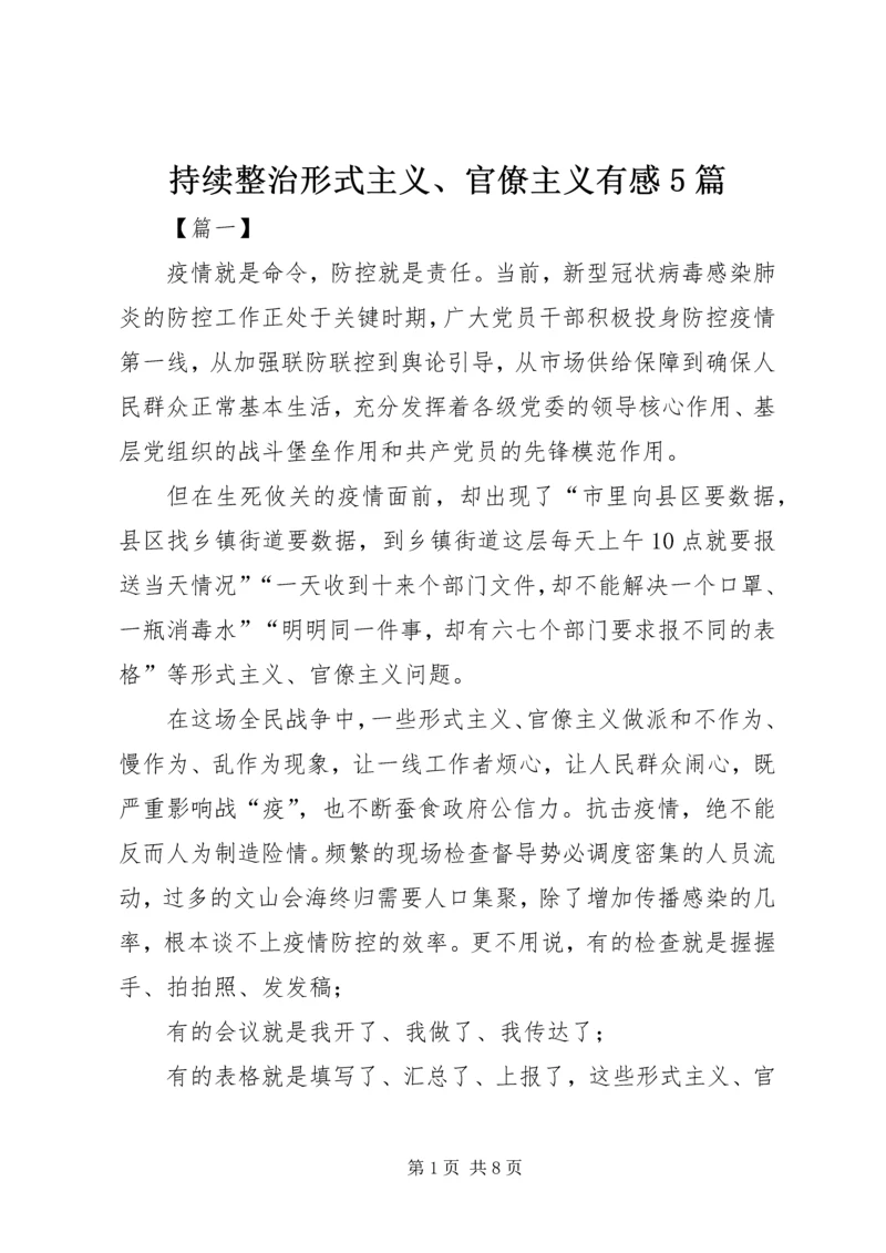 持续整治形式主义、官僚主义有感5篇.docx