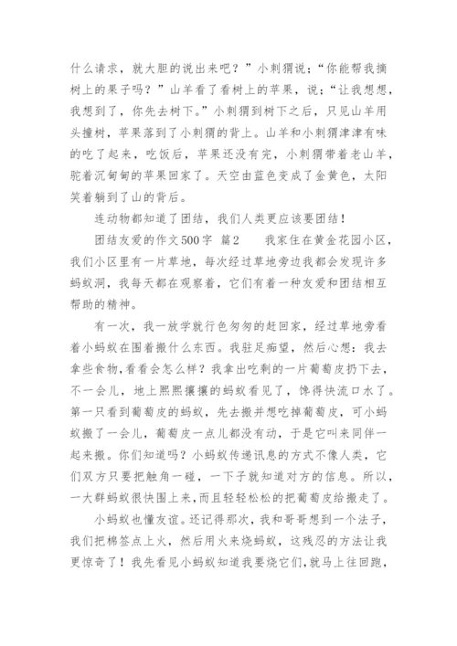 团结友爱的作文500字.docx