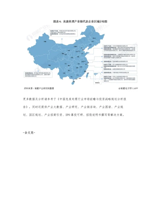 中国危废处理行业产业链现状及区域市场格局分析-华东地区危废处理企业较多.docx