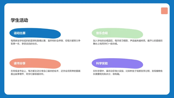 小学生新生自我介绍PPT模板