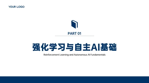 蓝白色简约风文献汇报PPT模板