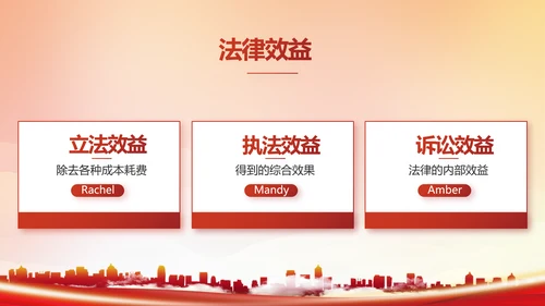 红色大气法治讲座宣传动态PPT