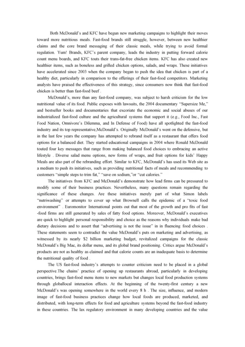 快餐的营销和销售外文翻译.docx