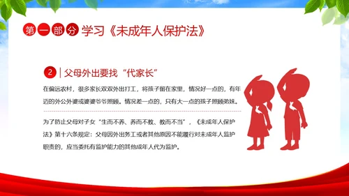 保护未成年人学习未成年人保护法讲座PPT课件公益宣传