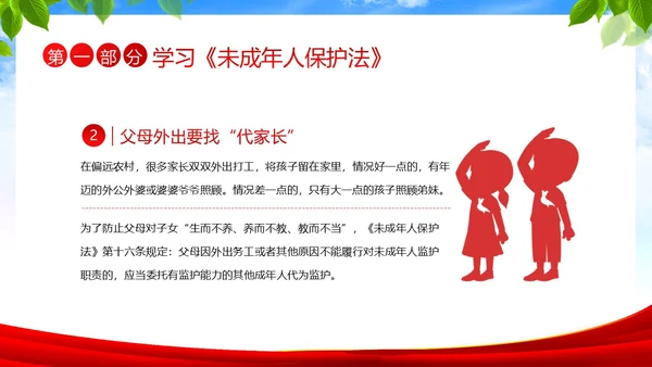 保护未成年人学习未成年人保护法讲座PPT课件公益宣传