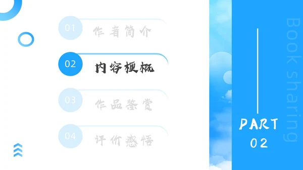 蓝色简约假如给我三天光明读书分享PPT模板