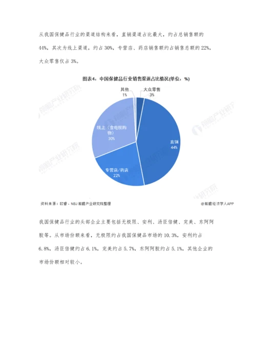 中国保健品行业市场现状及发展前景分析-未来龙头企业市场份额将持续提升.docx