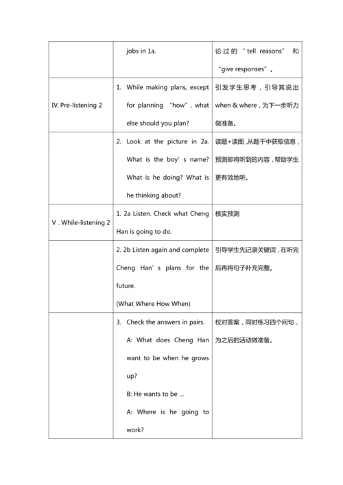 Unit 6  Section A 1a-2c 教学设计(人教英语八上 Unit 6 I'm goi