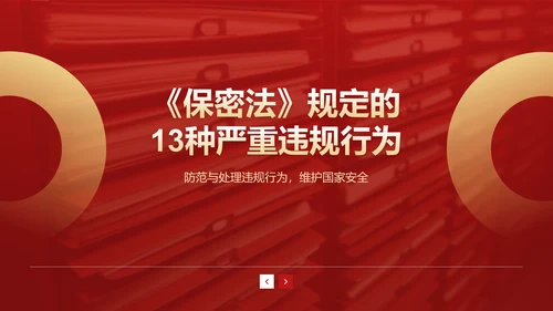 红色党政风全国保密宣传月培训课件PPT模板