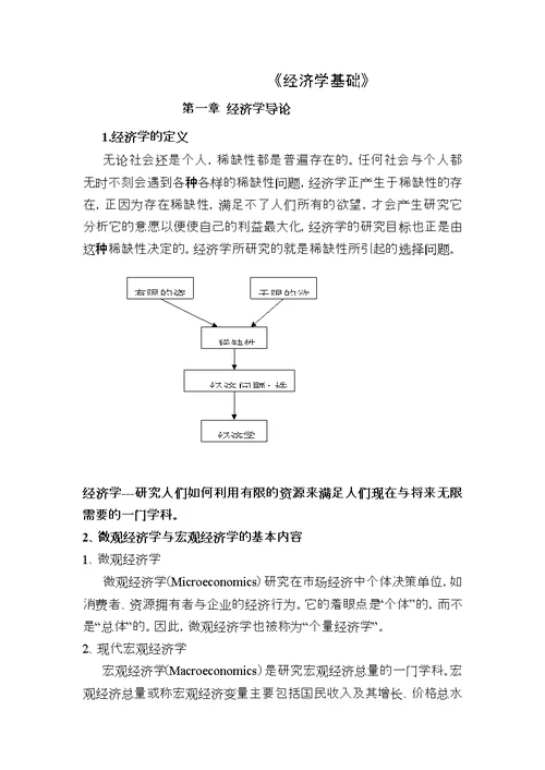 经济学基础教案简化版