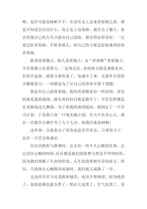 缤纷的青春路作文.docx