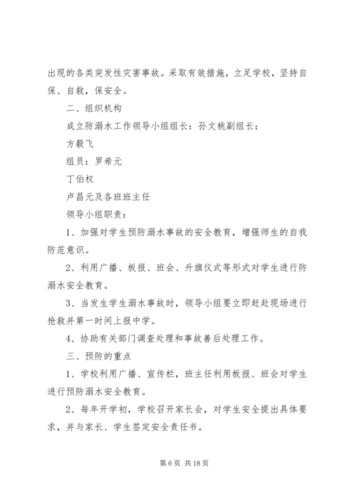 马鬃岭镇中学防溺水工作方案.docx