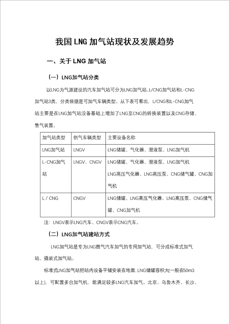 我国LNG加气站现状和发展趋势