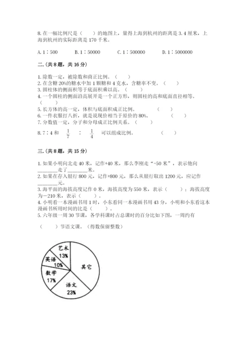 苏教版小升初数学模拟试卷附参考答案（能力提升）.docx