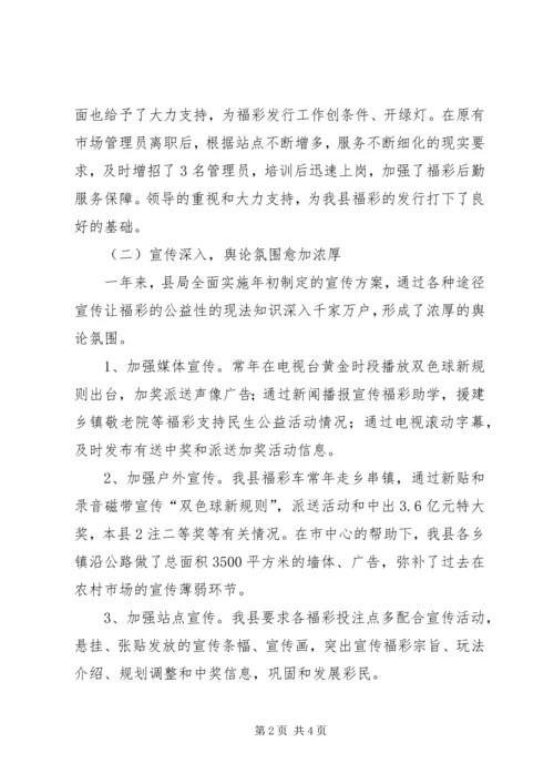 福彩发行工作总结和工作计划 (2).docx