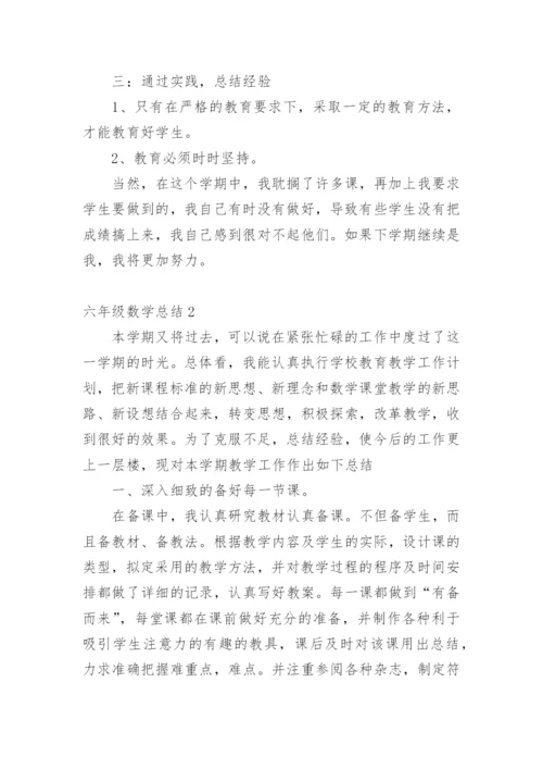 六年级数学总结.docx