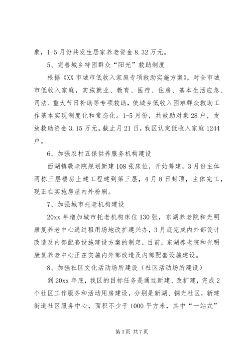 民政局上半年工作总结及下半年工作安排.docx