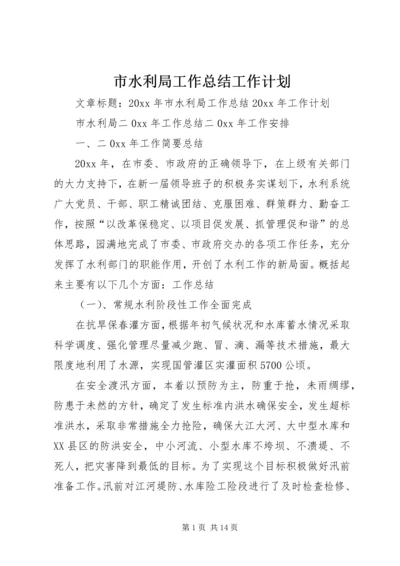 市水利局工作总结工作计划.docx