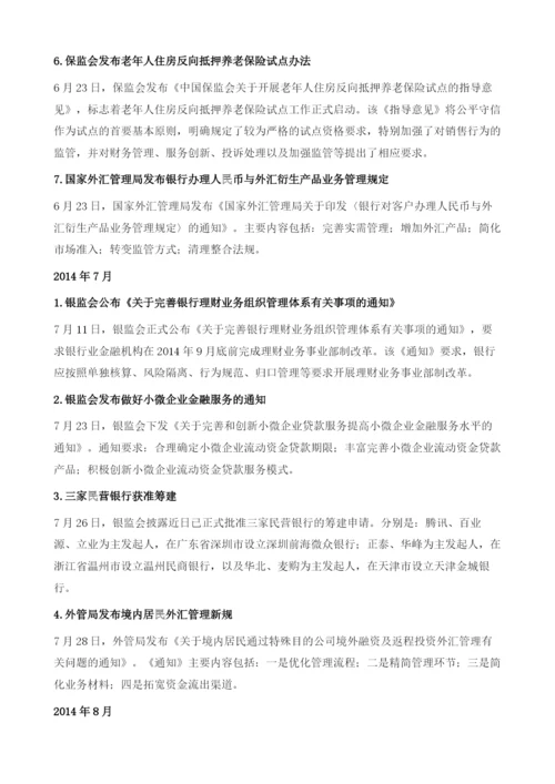 2014年金融监管大事记.docx