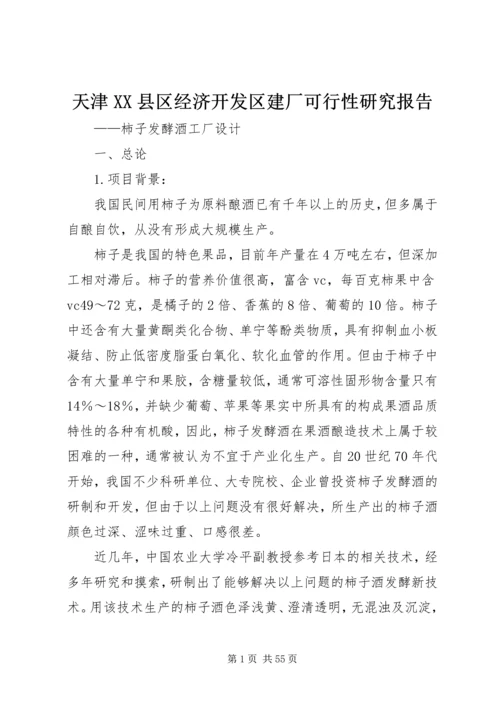 天津XX县区经济开发区建厂可行性研究报告精编.docx